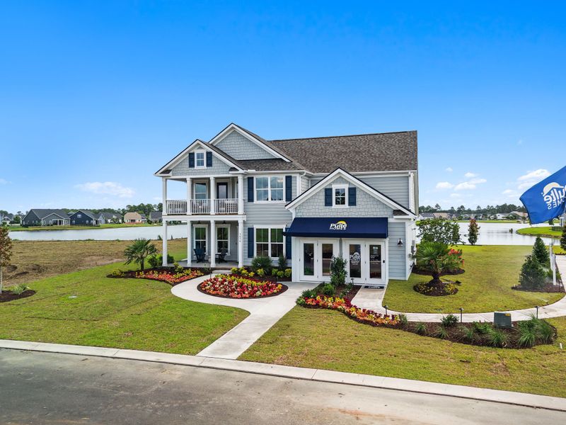 Representative exterior photo of a completed home built from the Vanderbilt by Pulte Homes in Indigo Bay, Myrtle Beach, SC (Image 29). Representative exterior photo of a completed home built from the Vanderbilt by Pulte Homes in Indigo Bay, Myrtle Beach, SC (Image 29).
