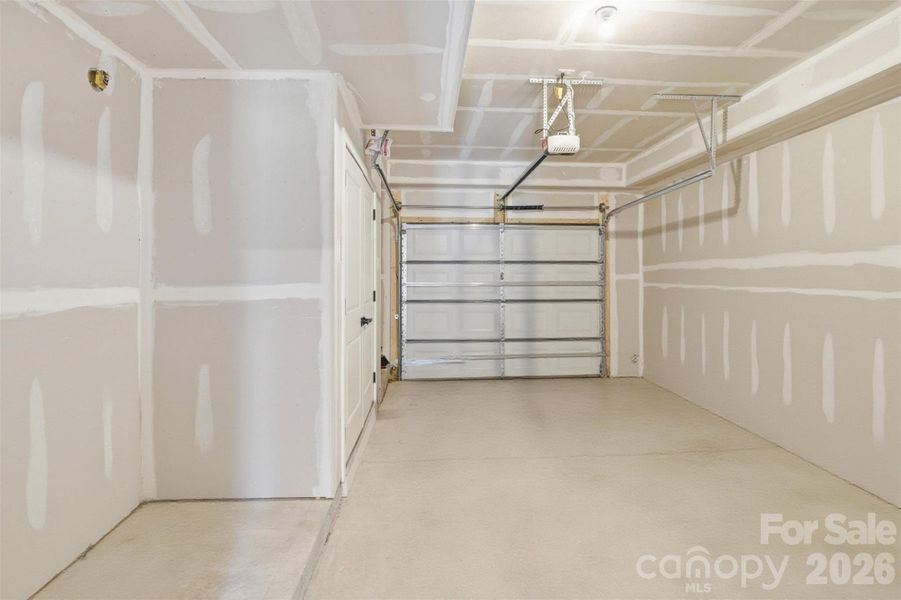 Garage with storage space Garage with storage space