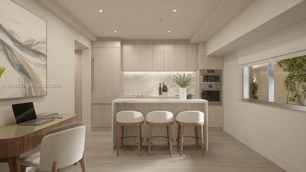 Furnished interior view inside a new home in , Miami Beach (Image 9).