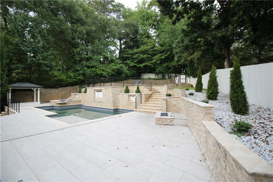 Exterior details and patio area of a home in , Sandy Springs (Image 4). Exterior details and patio area of a home in , Sandy Springs (Image 4).