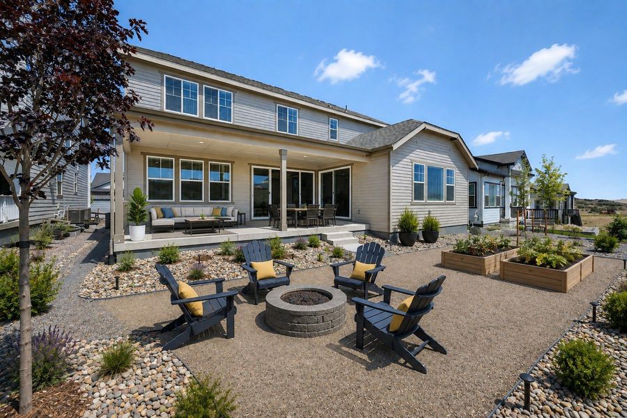 Exterior details and patio area of a home in Macanta, Castle Rock (Image 25).