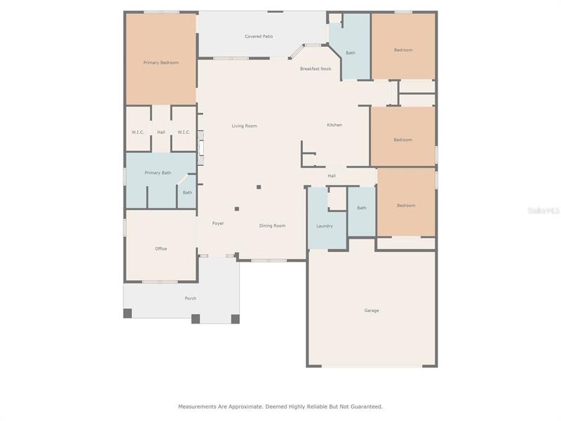 2D floor plan layout of this home in Royal Highlands, Brooksville, FL (Image 3).