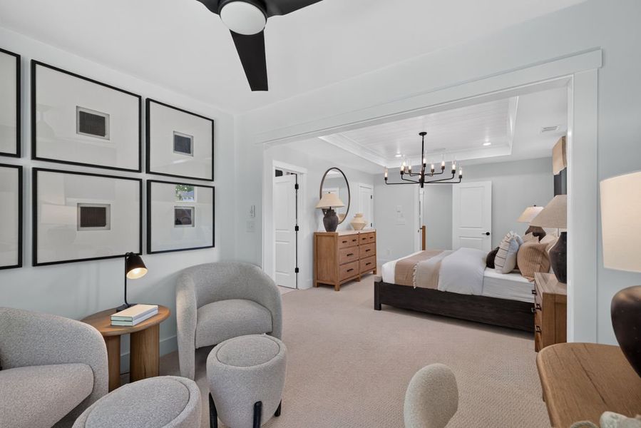 Representative furnished interior of a home built from the Wynfield by Pulte Homes in Bleckley Station, Ball Ground (Image 43).