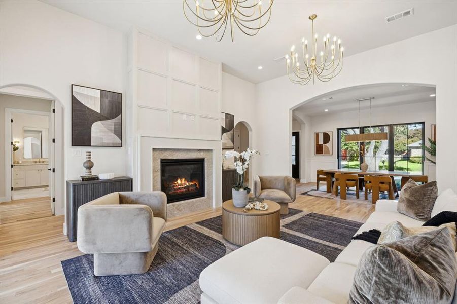 Furnished interior view inside a new home in , Dallas (Image 17).