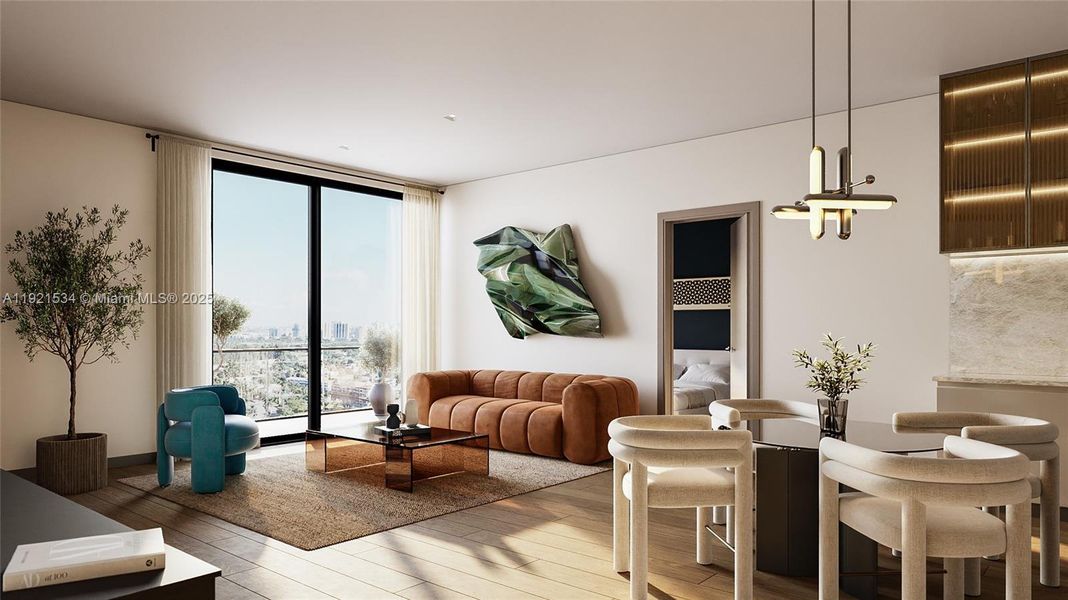 Furnished interior view inside a new home in , Hallandale Beach (Image 7).