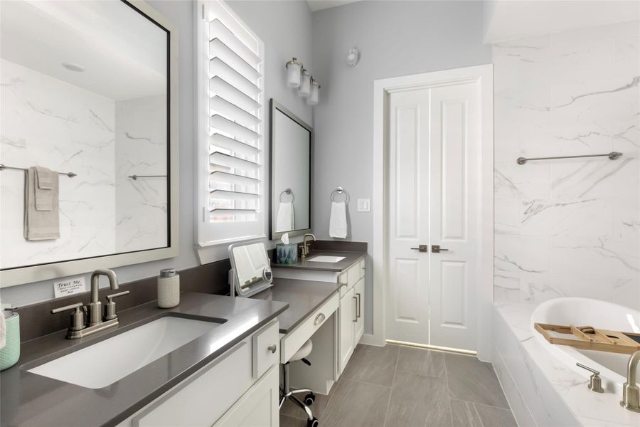 Furnished interior view inside a new home in Grand Central Park, Conroe (Image 14).