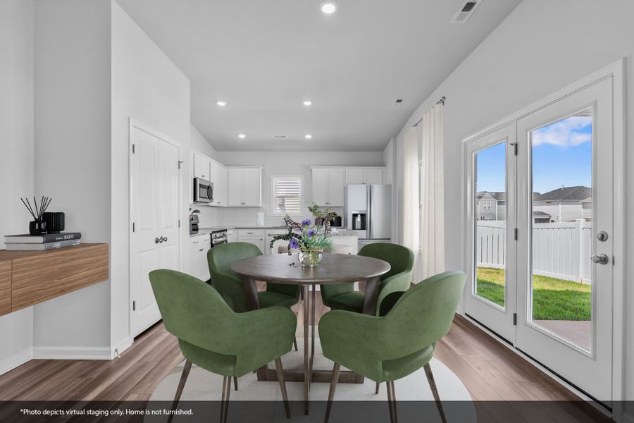 Furnished interior view inside a new home in Hanes Lake, Winston-Salem (Image 6). Furnished interior view inside a new home in Hanes Lake, Winston-Salem (Image 6).