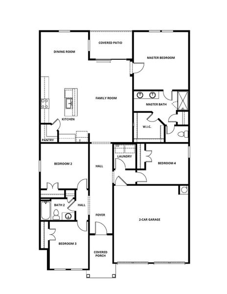 2D floor plan layout of this home in Whisper Valley, Manor, TX (Image 2).