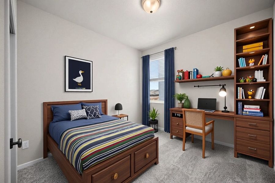 Furnished interior view inside a new home in Ridge at Lorson Ranch, Colorado Springs (Image 14).