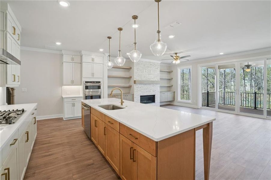 Furnished interior view inside a new home in Waterside Townhomes, Peachtree Corners (Image 12).
