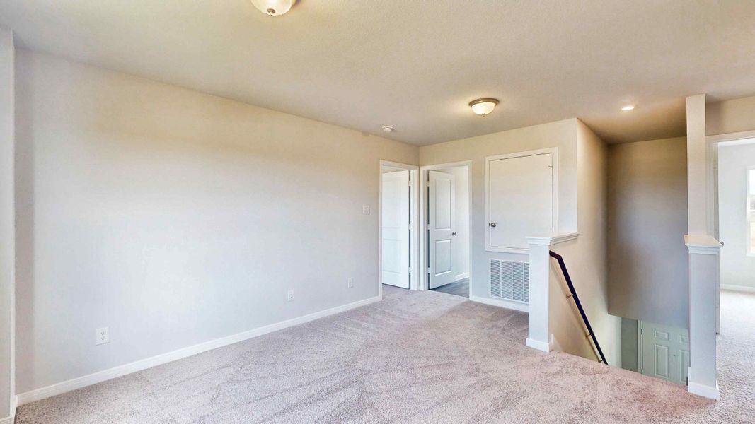 A room with white walls.