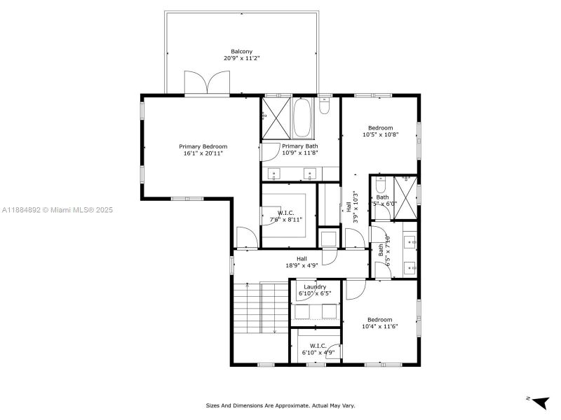2D floor plan layout of this home in , Coral Gables, FL (Image 4).