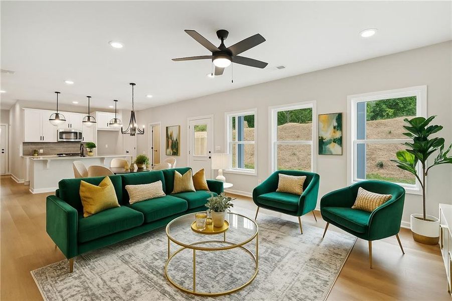 Furnished interior view inside a new home in Wildwood Place, Powder Springs (Image 3).