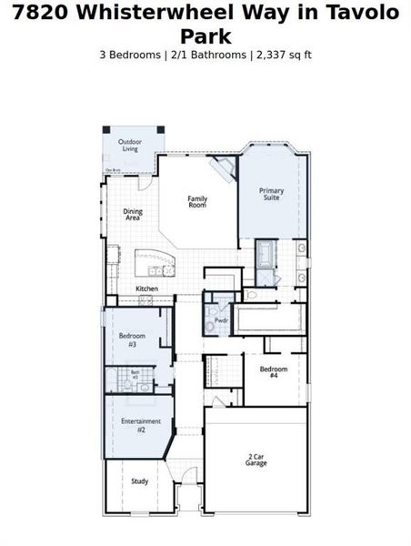 2D floor plan layout of this home in Tavolo Park, Fort Worth, TX (Image 2). 2D floor plan layout of this home in Tavolo Park, Fort Worth, TX (Image 2).