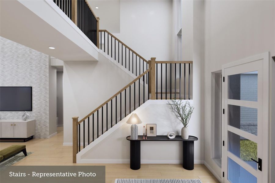 Furnished interior view inside a new home in The Woodlands Hills - Premier Collection, Willis (Image 5).