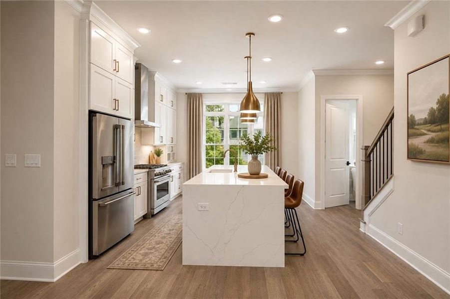 Furnished interior view inside a new home in , Alpharetta (Image 19).