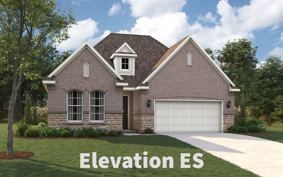 Representative exterior photo of a completed home built from the Austin by Stonehollow Homes in Heritage Grove, Blue Ridge, TX (Image 19).