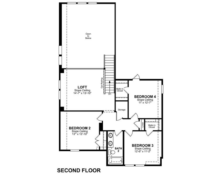 2D floor plan layout of this home in Amira, Tomball, TX (Image 4).