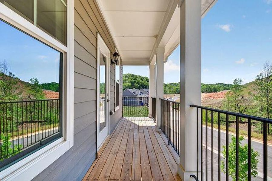 Exterior details and patio area of a home in The Park at Gainesville Township, Gainesville (Image 20).