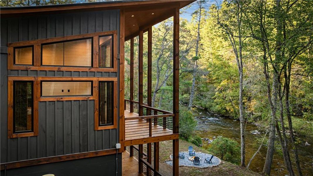 Exterior details and patio area of a home in , East Ellijay (Image 1). Exterior details and patio area of a home in , East Ellijay (Image 1).