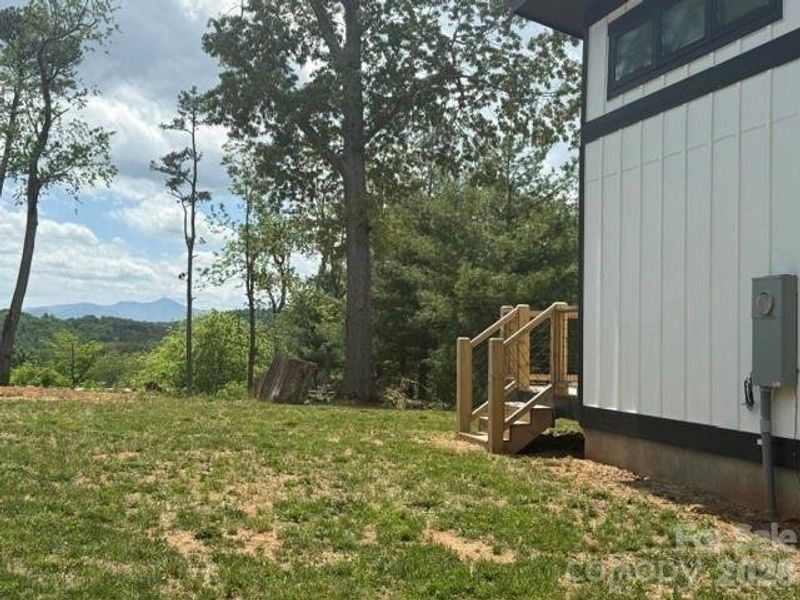 Exterior details and patio area of a home in , Asheville (Image 9).
