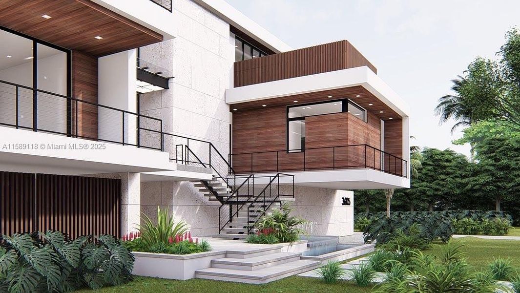 Front exterior of a new home in , Miami, FL, highlighting curb appeal (Image 21).