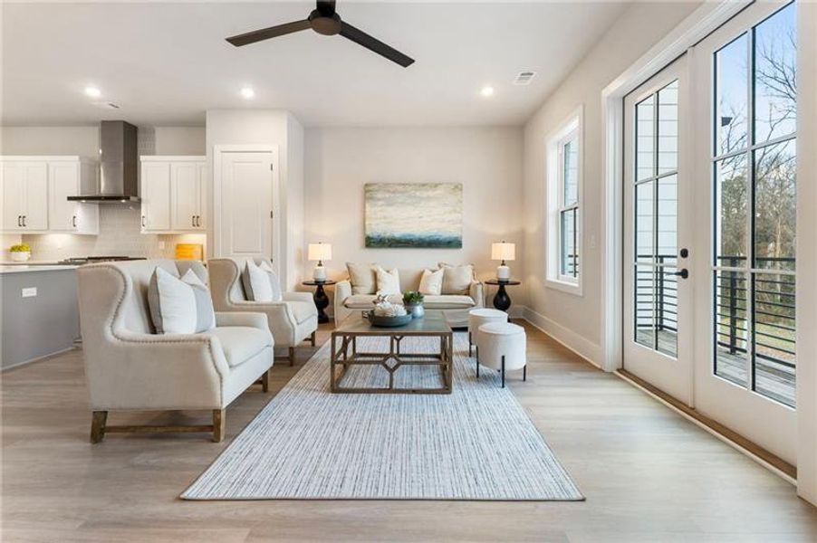 Furnished interior view inside a new home in , Atlanta (Image 10). Furnished interior view inside a new home in , Atlanta (Image 10).