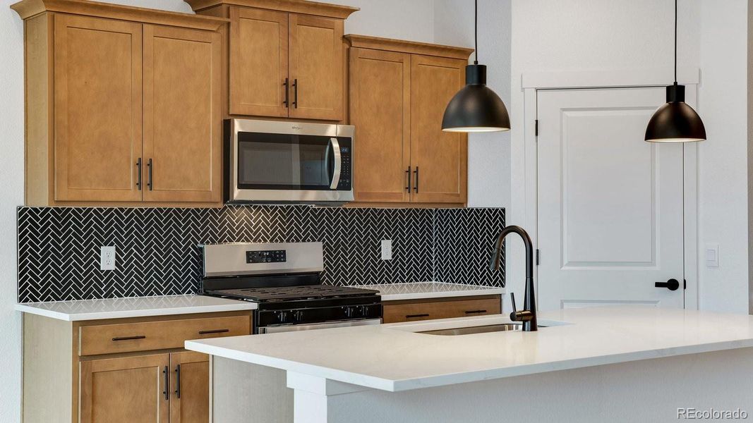 Close-up of interior finishes inside a home in Trails at Crowfoot, Parker (Image 12).