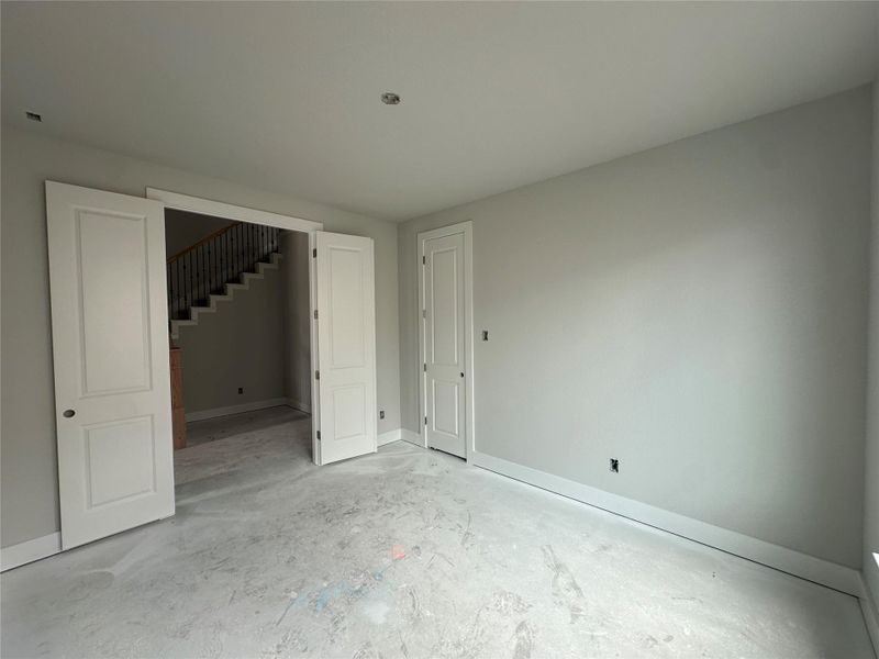 Double doors in Study