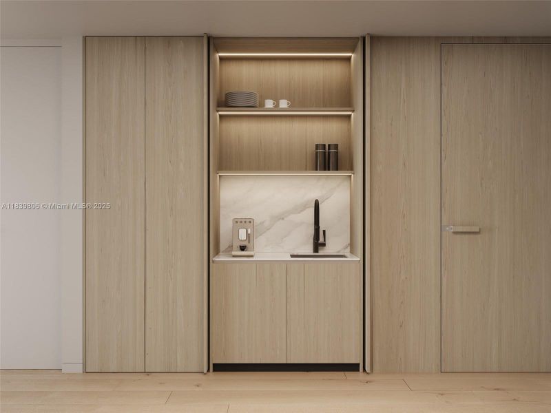 Furnished interior view inside a new home in , Miami Beach (Image 9).