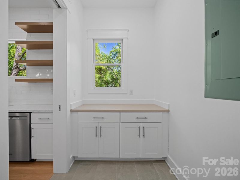 Pantry of main level kitchen