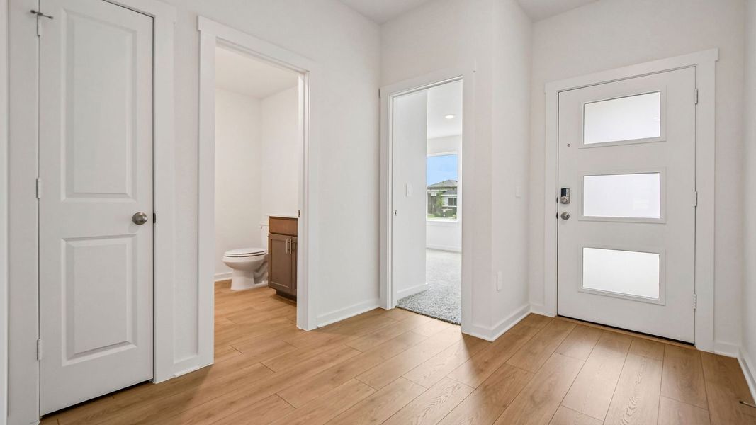 Spacious, unfurnished interior of a new home in Trails at Wildhorse, Austin (Image 36).