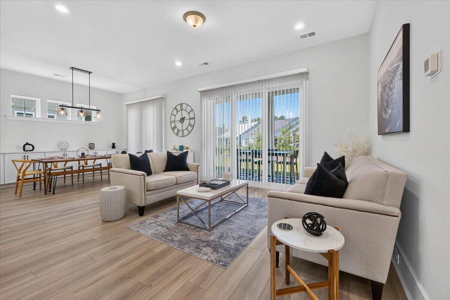 Furnished interior view inside a new home in Summerwind Crossing at Lakes of Cane Bay, Summerville (Image 38).