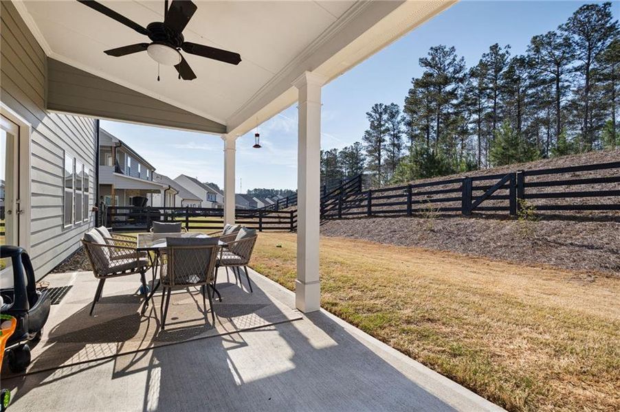 Exterior details and patio area of a home in NorthFarm at NatureWalk, Dallas (Image 4).