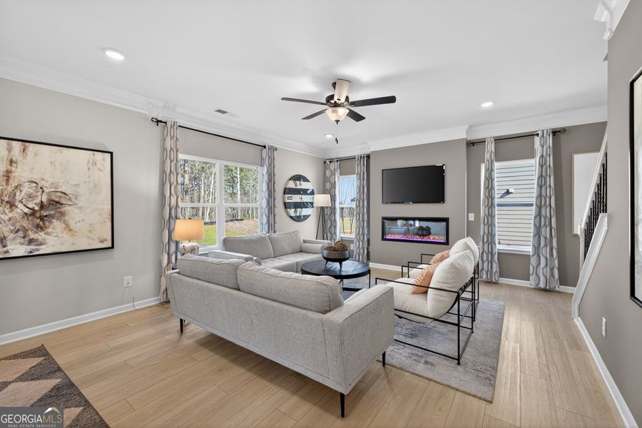 Furnished interior view inside a new home in Bryson Farms, Byron (Image 5). Furnished interior view inside a new home in Bryson Farms, Byron (Image 5).