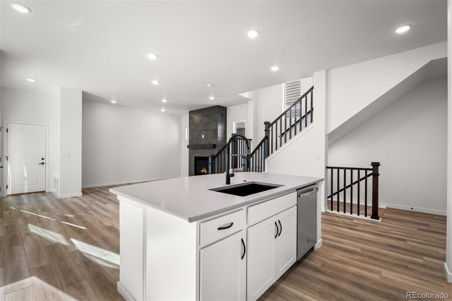 Furnished interior view inside a new home in Revel Crossing at Wolf Ranch – The Outlook Collection, Colorado Springs (Image 9).