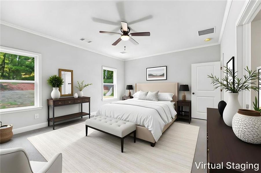 Furnished interior view inside a new home in , Gray (Image 13).