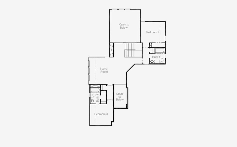 2D floor plan layout for the Goodlow by Coventry Homes in Pecan Square 50', Northlake, TX (Image 4).