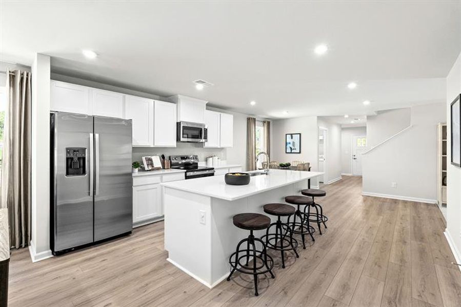 Representative furnished interior of a home built from the Fairview by Ryan Homes in Oakwood Trace, Fairburn (Image 3).