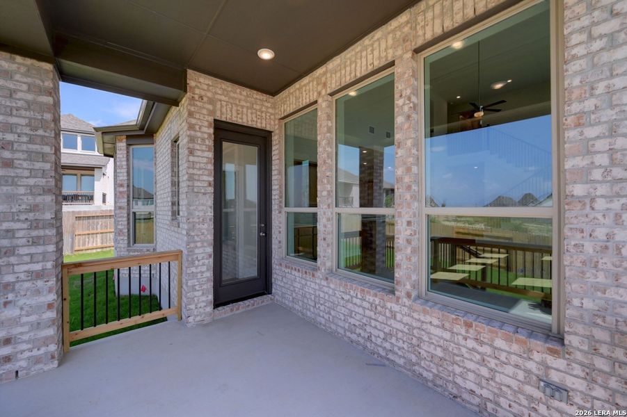 Exterior details and patio area of a home in Homestead, Schertz (Image 18).