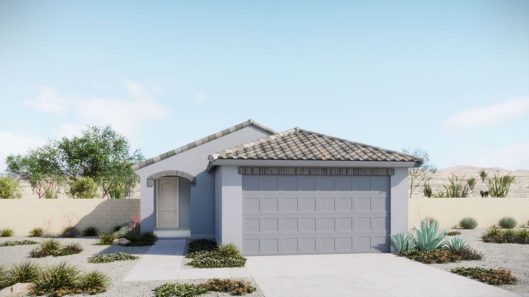 Representative exterior photo of a completed home built from the Cedar by Mattamy Homes in Blackhawk, Tucson, AZ (Image 16).