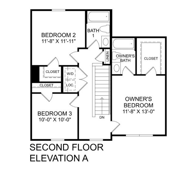 2D floor plan layout for the Dogwood by Ryan Homes in Coopers Mill, Westminster, SC (Image 3). 2D floor plan layout for the Dogwood by Ryan Homes in Coopers Mill, Westminster, SC (Image 3).