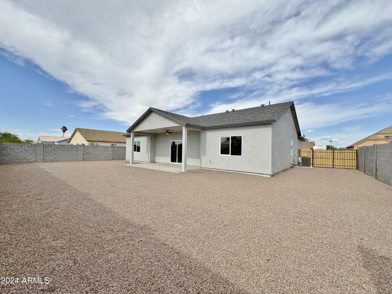 Graveled back yard