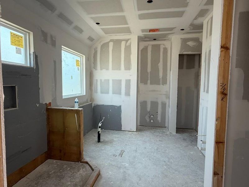 In-progress construction of a new home in The Grove at Blackhawk, Pflugerville, TX (Image 24). In-progress construction of a new home in The Grove at Blackhawk, Pflugerville, TX (Image 24).