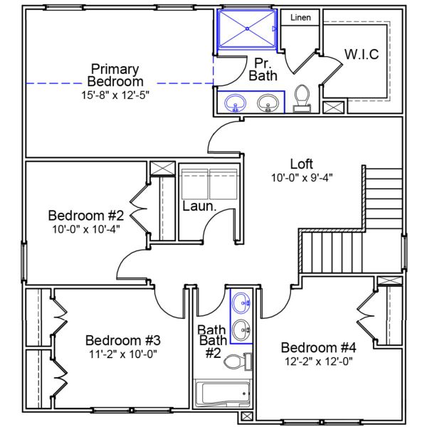 2D floor plan layout of this home in Bluefield, Lexington, SC (Image 3). 2D floor plan layout of this home in Bluefield, Lexington, SC (Image 3).