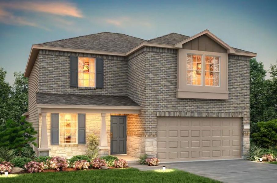 Centex Homes, Granville elevation Q, rendering