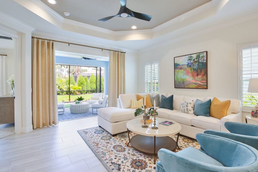 Representative furnished interior of a home built from the Tidewinds 2 by Neal Communities in Boca Royale Golf & Country Club at Wellen Park, Englewood (Image 11).