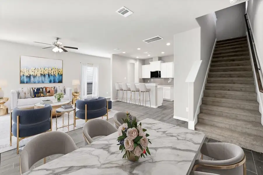 Furnished interior view inside a new home in Rollingbrook Estates, Baytown (Image 6).