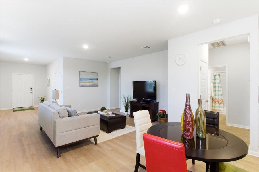 Light and bright living and dining rooms