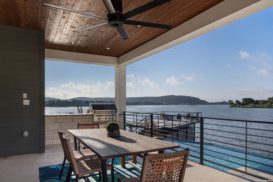 Exterior details and patio area of a home in , Kingsland (Image 3).